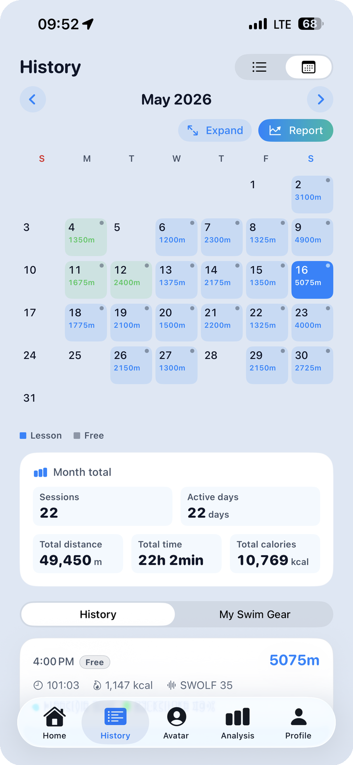 monthly calendar